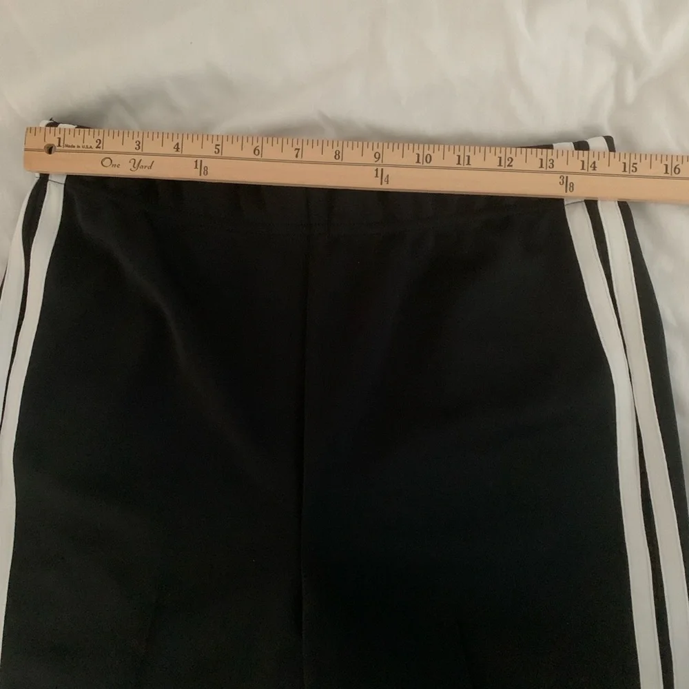 Maeve Anthropologie Fitted Side-Stripe Track Pants - Black / White - Size M - Picture 6 of 10
